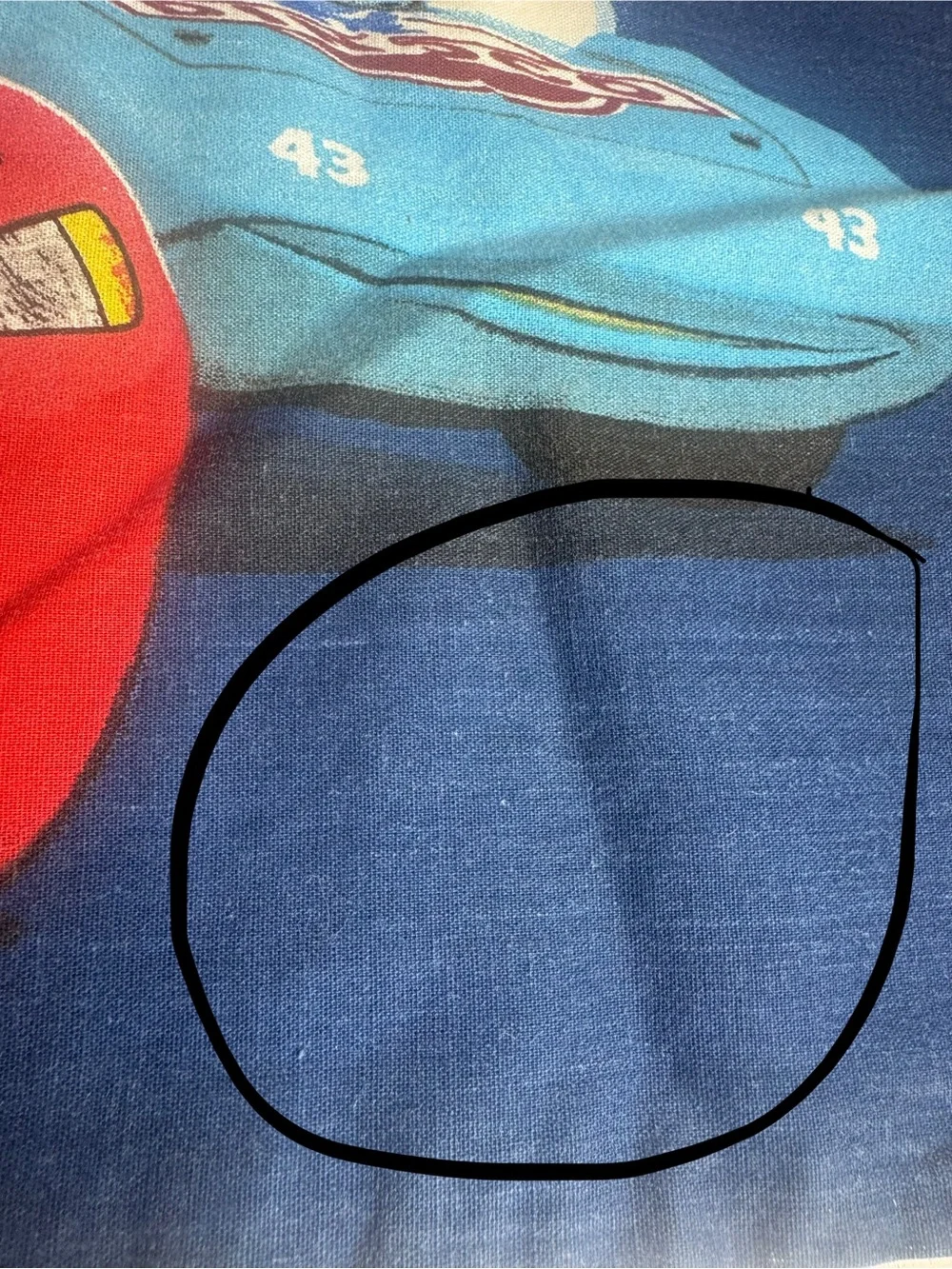 Disney Pixar Cars Pillowcase Burning Track Chick Hicks Lightening McQueen